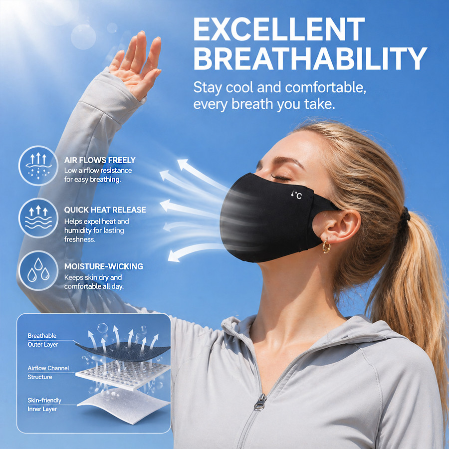 Cooling Summer Sun Mask Outdoo - Sports Mask Breathable avis et prix