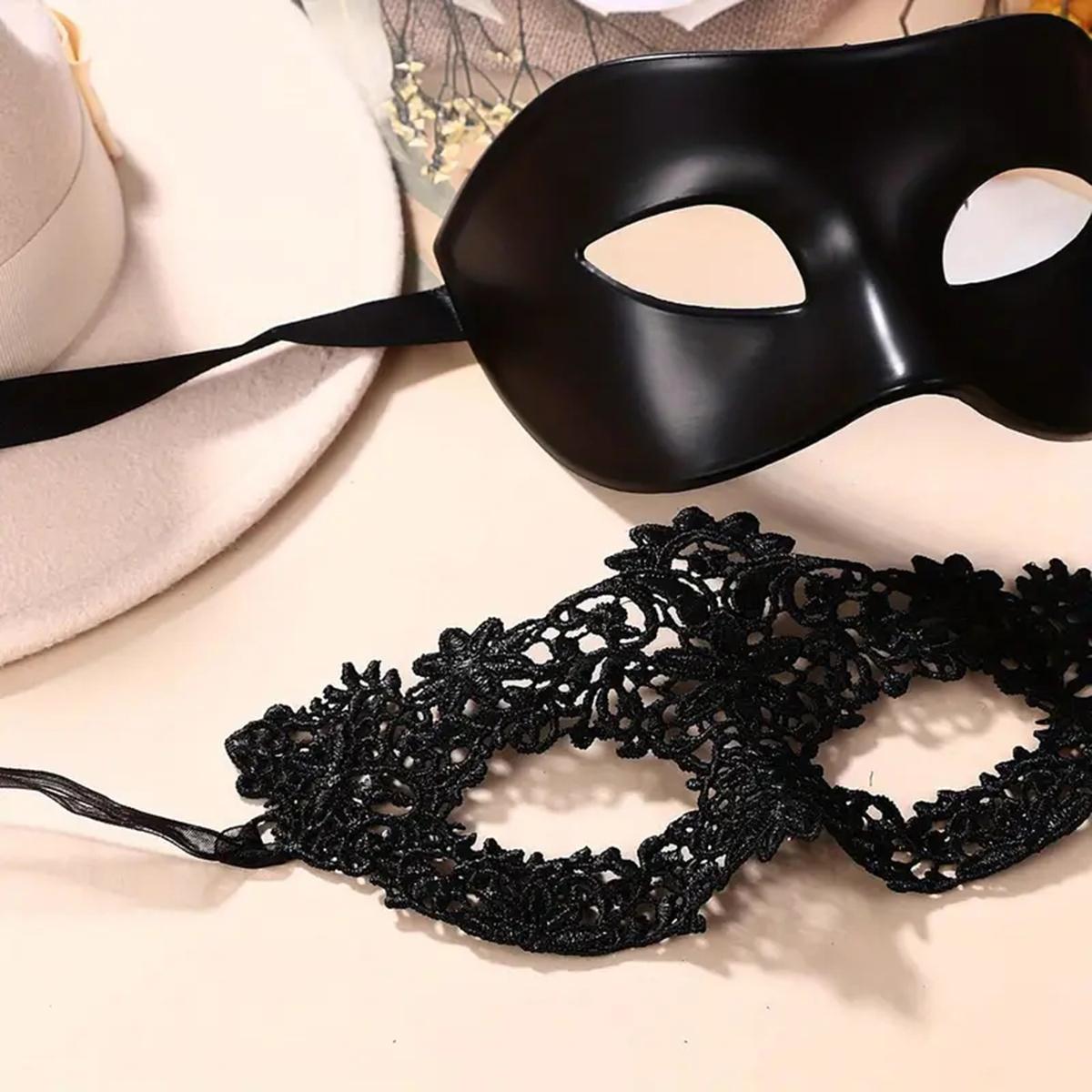 2pcs Hot New Sexy Black Lace M - Black Face Mask Pack avis et prix