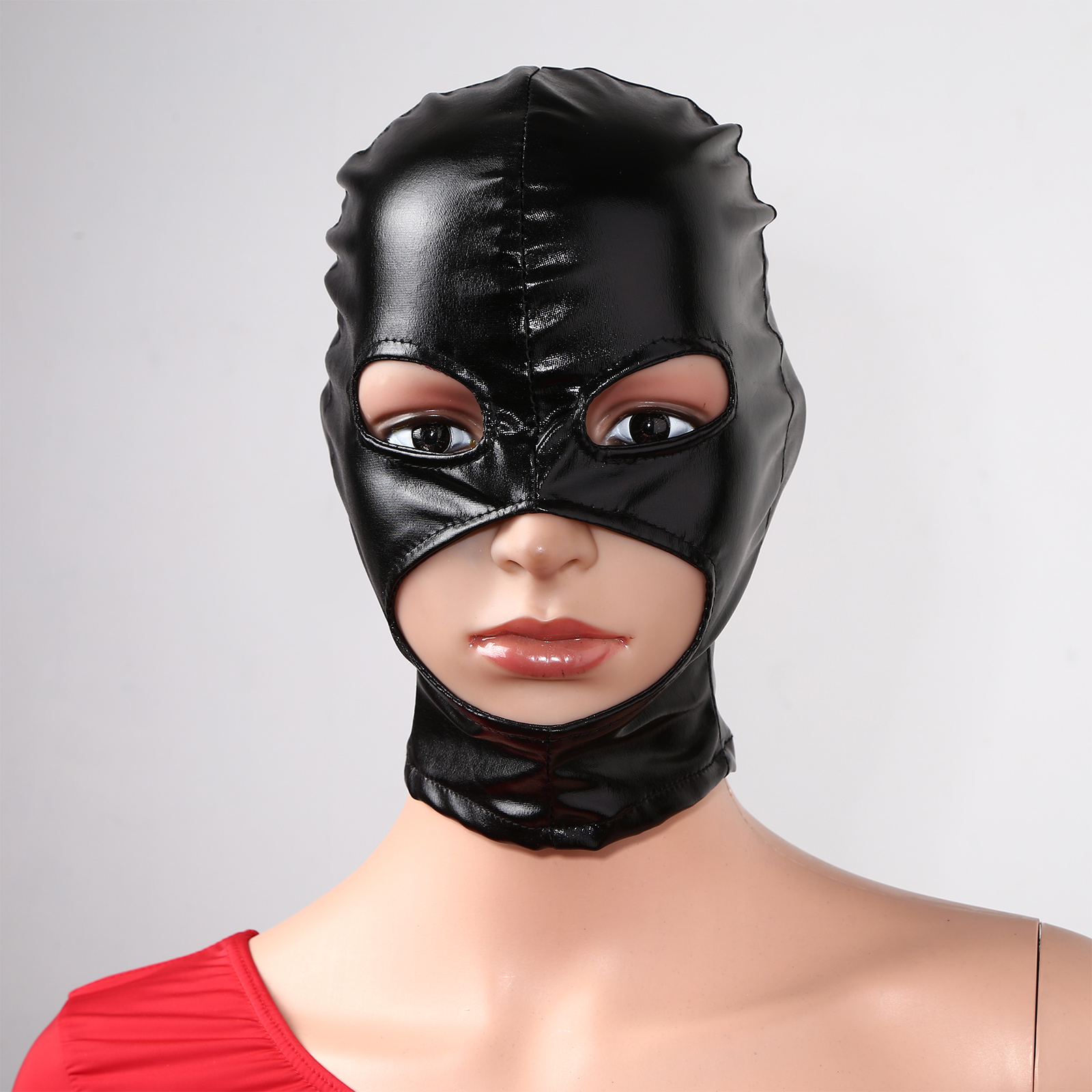 Adult Men Women Black Leather  - Black Face Mask Pack avis et prix
