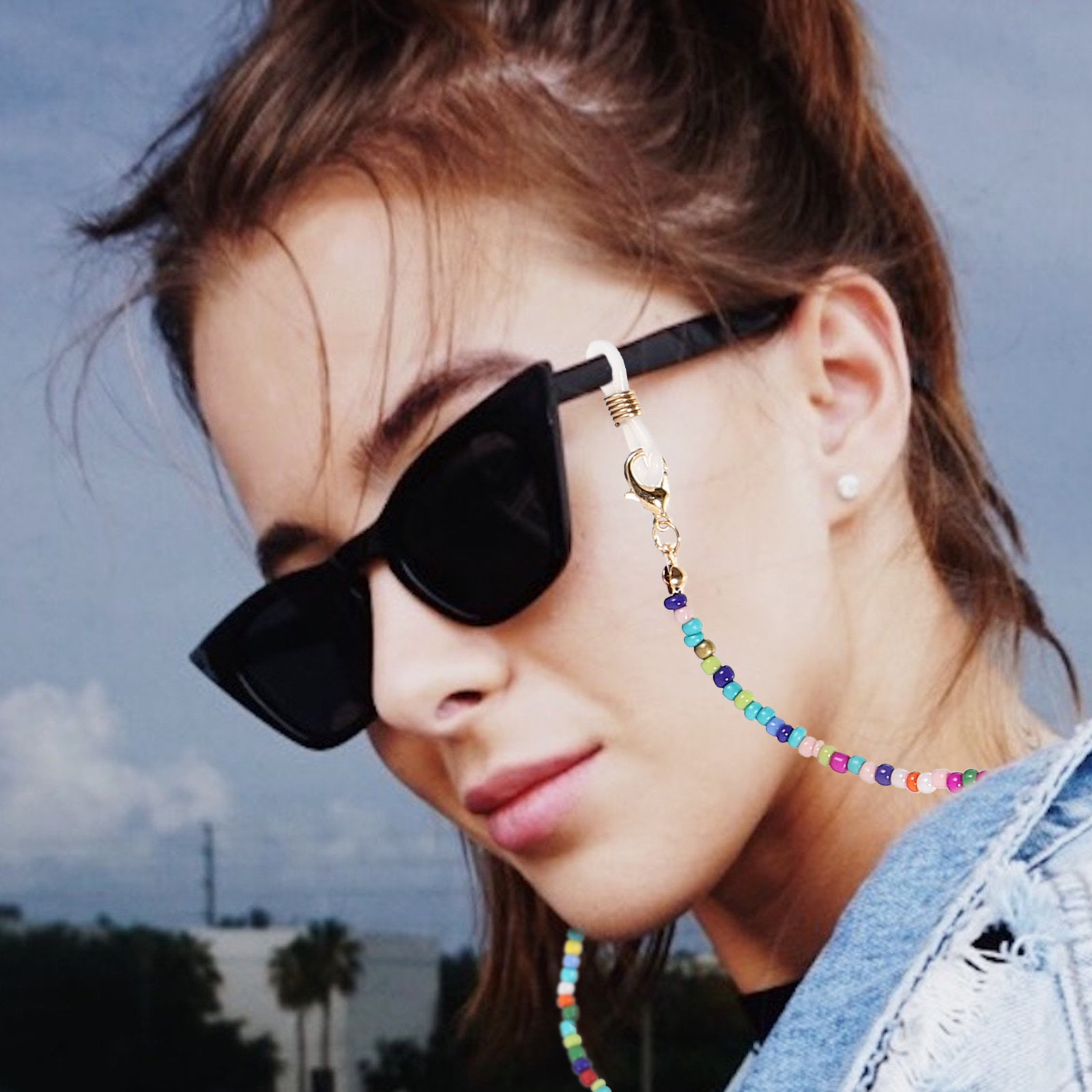 5Pcs Eyeglass Chains Beaded An - Mask Chain Holder avis et prix