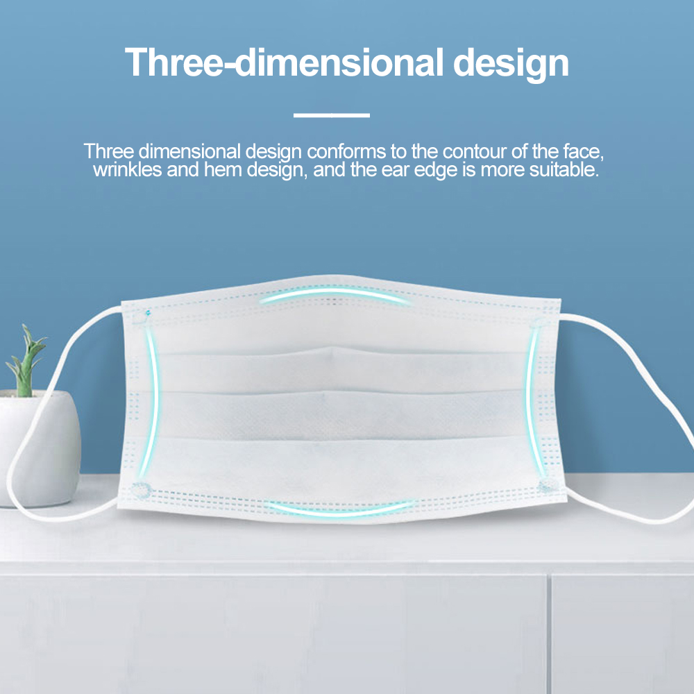 Mouth Masks 3-layer Anti-Dust  - Disposable Surgical Mask avis et prix