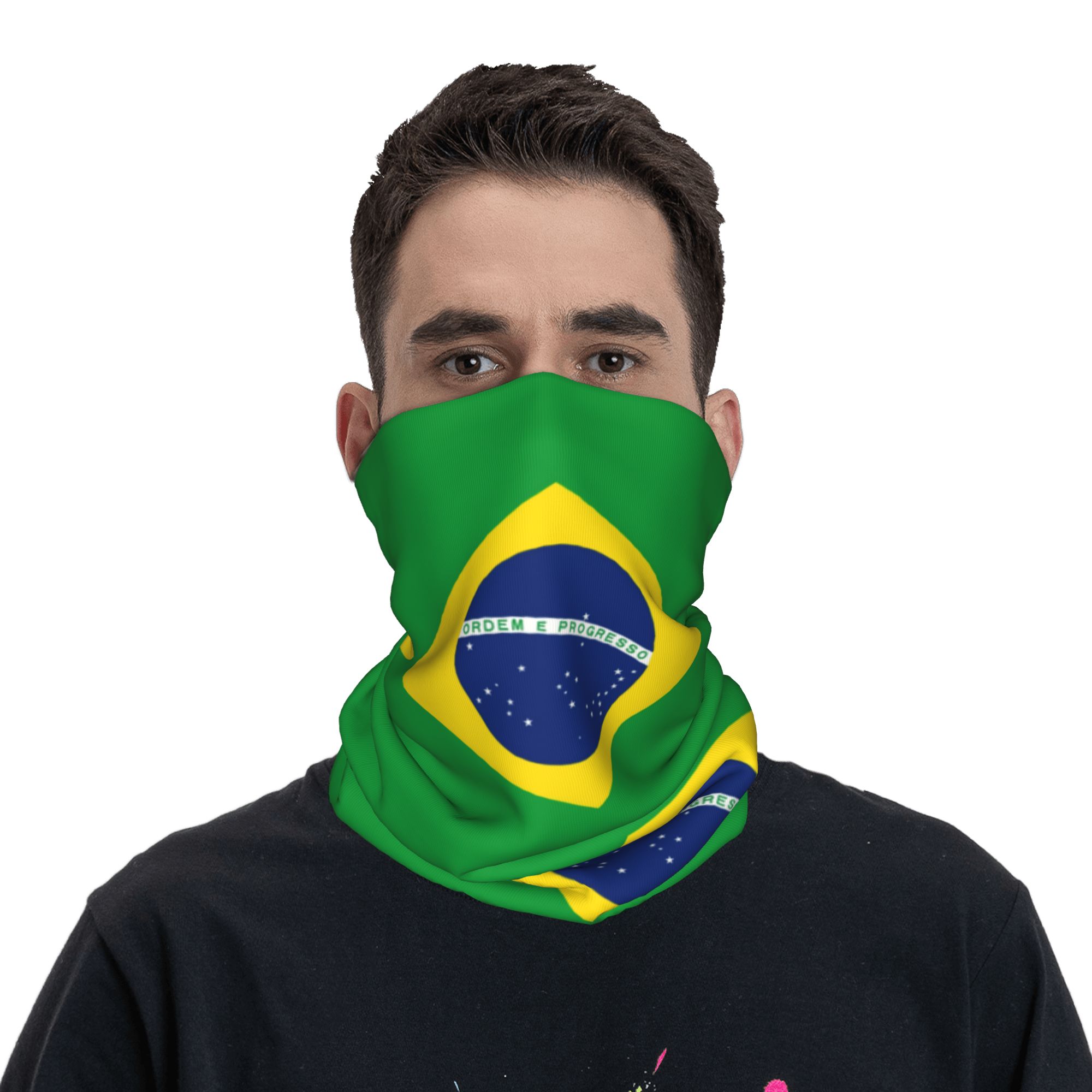 Custom Brazil Flag Bandana Nec - Neck Gaiter Face Cover avis et prix