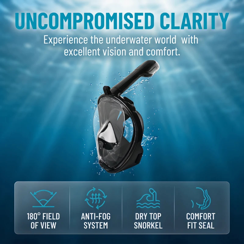 Underwater Scuba Anti Fog Full - Anti Pollution Mask avis et prix