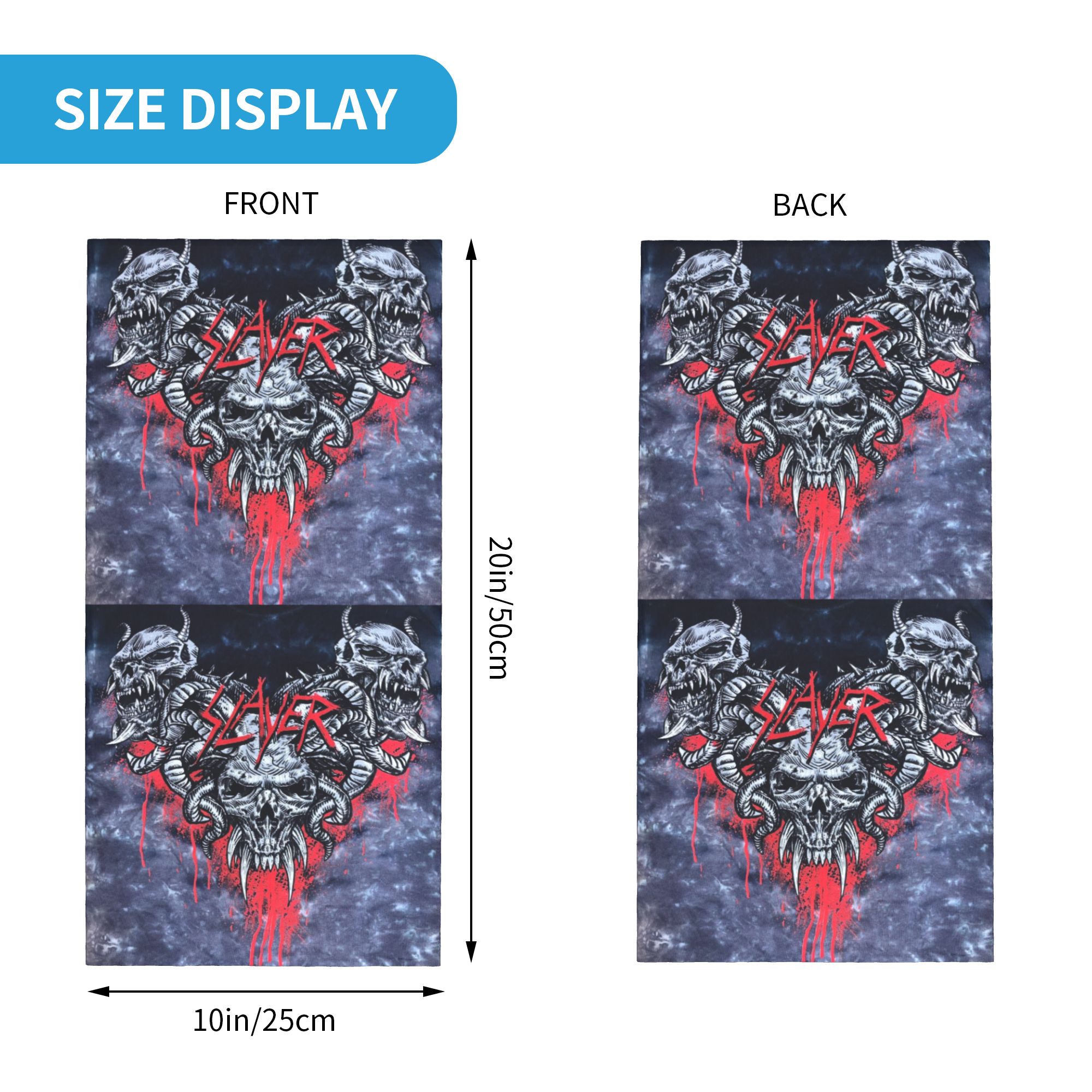 Custom Heavy Metal Rock  Slaye - Neck Gaiter Face Cover avis et prix