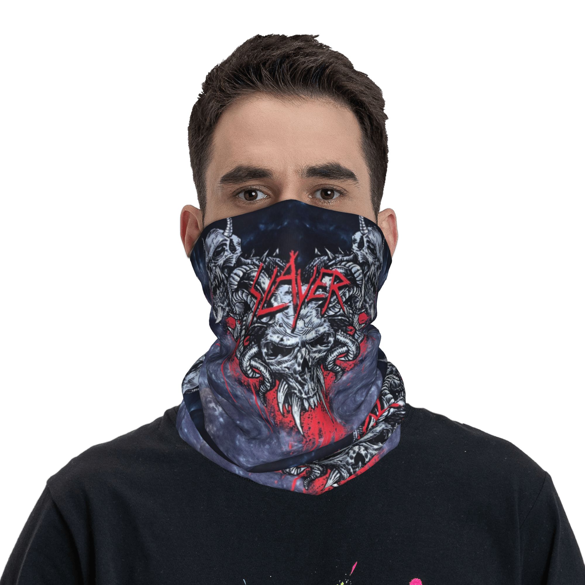 Custom Heavy Metal Rock  Slaye - Neck Gaiter Face Cover avis et prix