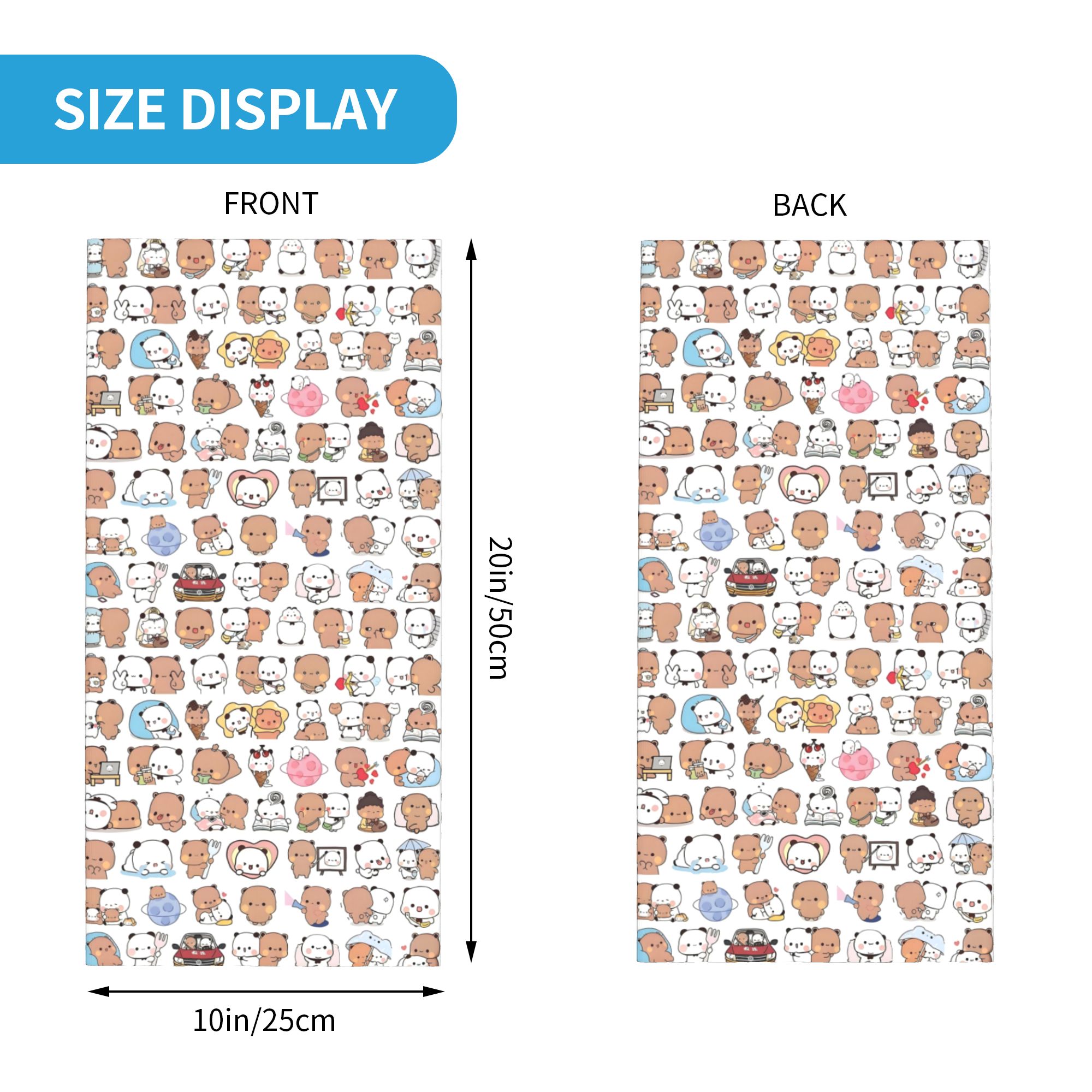 Custom Bear Cartoon Peach And  - Neck Gaiter Face Cover avis et prix