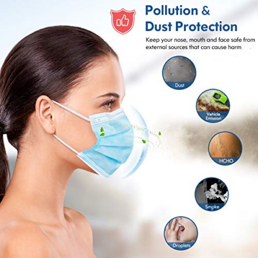 Face Mask Disposable Adults 3P - Disposable Mask Blue avis et prix
