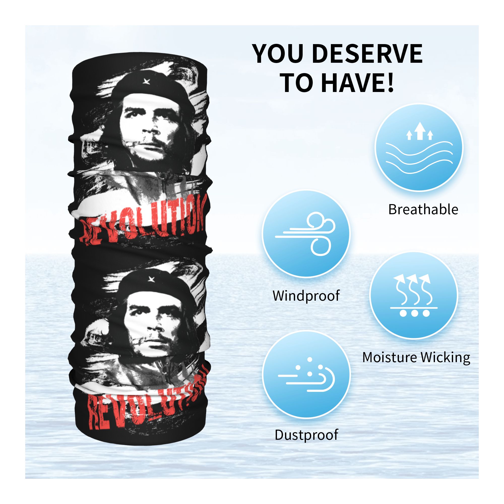 Custom Che Guevara Revolution  - Neck Gaiter Face Cover avis et prix