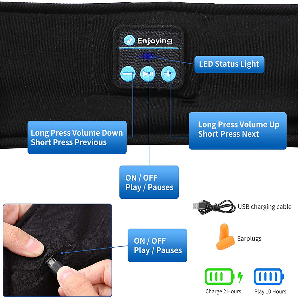 Sleep Eye Mask with Bluetooth  - Mask Lanyard Adjustable avis et prix