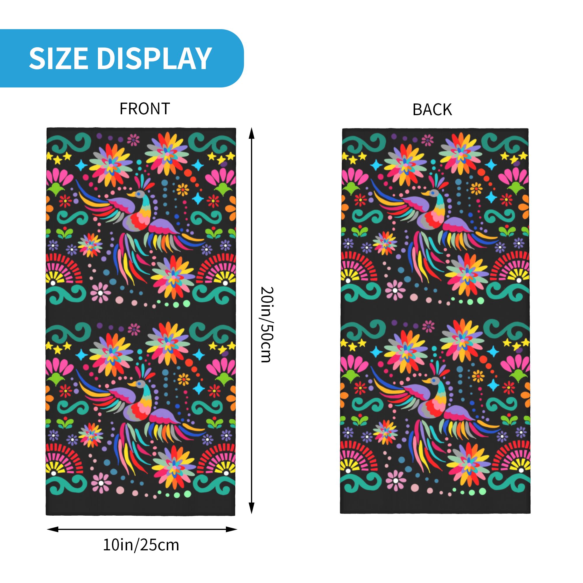 Custom Mexican Floral Flower T - Neck Gaiter Face Cover avis et prix
