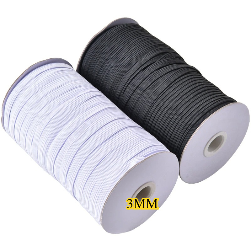 White Black 3mm Flat Elastic B - Mask Lanyard Adjustable avis et prix