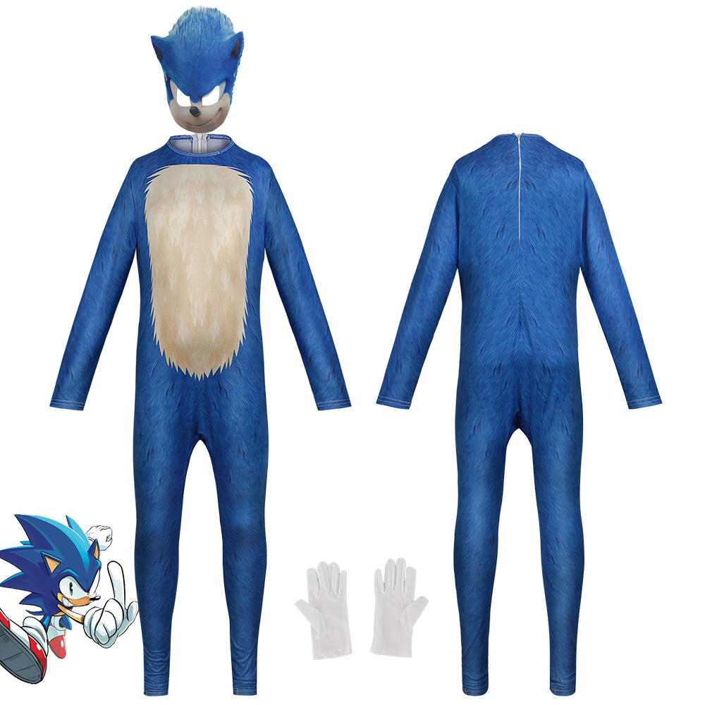 Anime Game Sonic Blue Red Blac - Black Face Mask Pack avis et prix