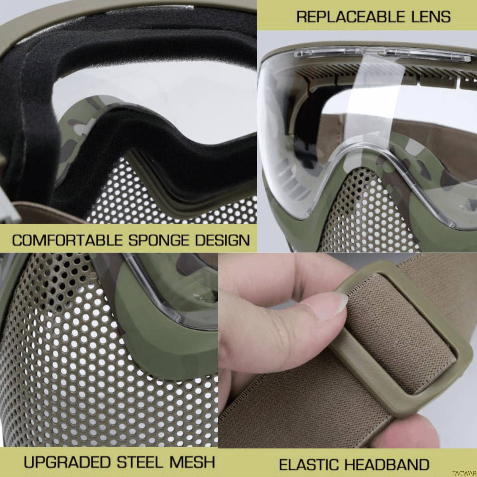 Airsoft Steel Mesh Mask Full F - Anti Pollution Mask avis et prix