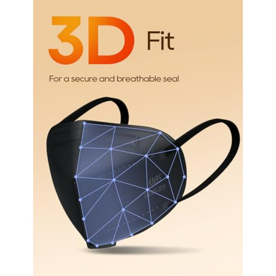 KN95 Face Masks 50 Pack for Ad - Black Face Mask Pack avis et prix