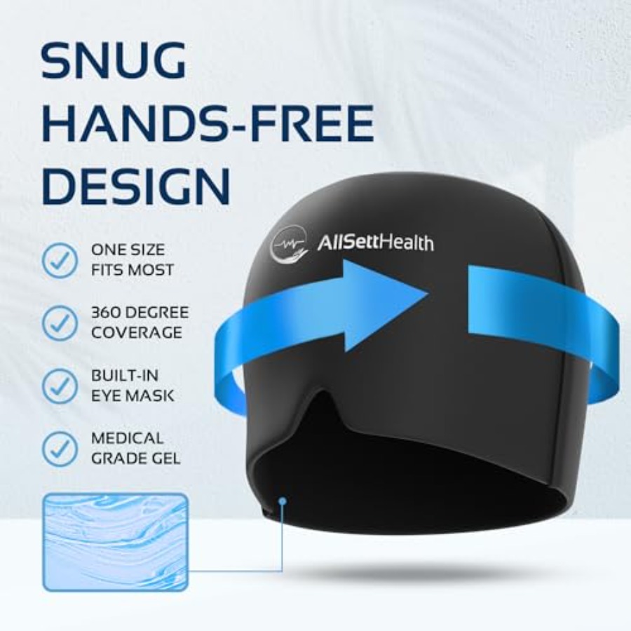 Migraine Relief Cap Ice Head W - Black Face Mask Pack avis et prix